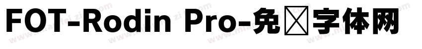 FOT-Rodin Pro字体转换